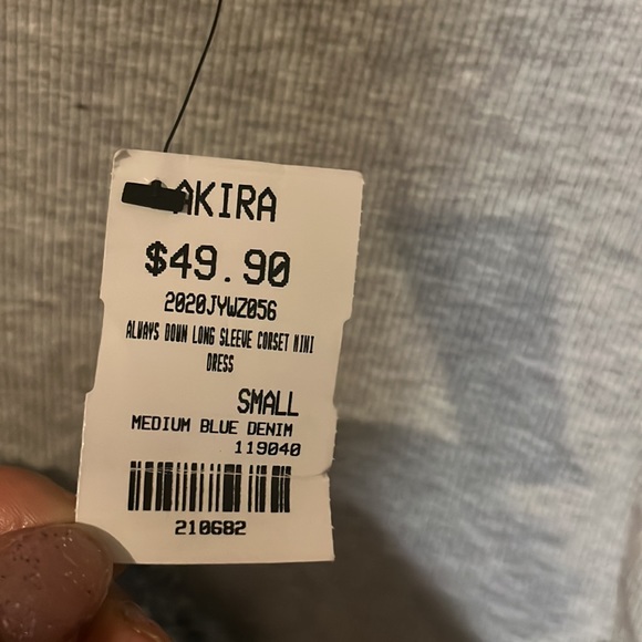 💙”Sale”Nwt Absolutely Gorgeous long sleeve corset mini dress size Small. - Picture 4 of 5